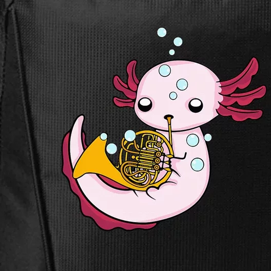 French Horn Player Axolotl Big Band French Horn City Backpack