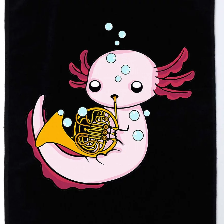 French Horn Player Axolotl Big Band French Horn Platinum Collection Golf Towel