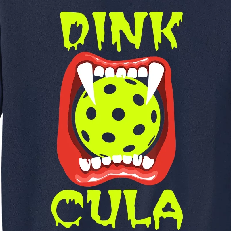 Funny Halloween Pickleball Tee Dinkcula Tall Sweatshirt