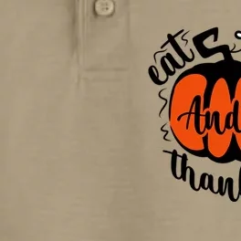 Funny Halloween Pumpkin Tees Eat And Be Thankful Cute Gift Dry Zone Grid Performance Polo