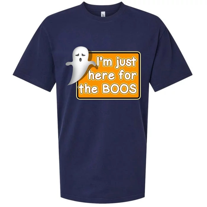 Funny Halloween Party Ing IM Just Here For The Boos Funny Gift Sueded Cloud Jersey T-Shirt