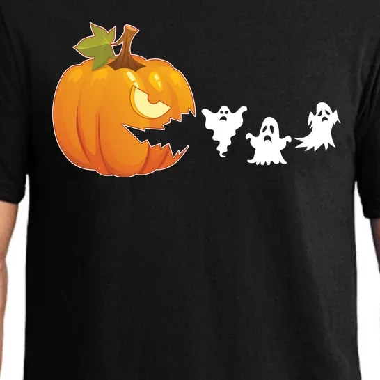 Funny Halloween Pac Man Pumpkin Ghost Pajama Set