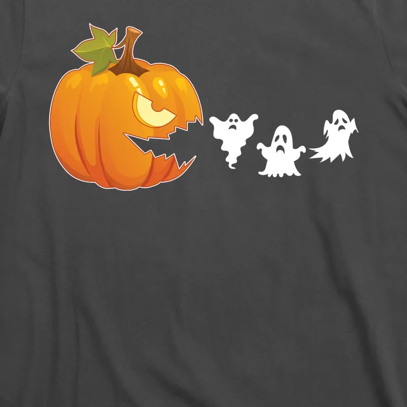 Funny Halloween Pac Man Pumpkin Ghost T-Shirt