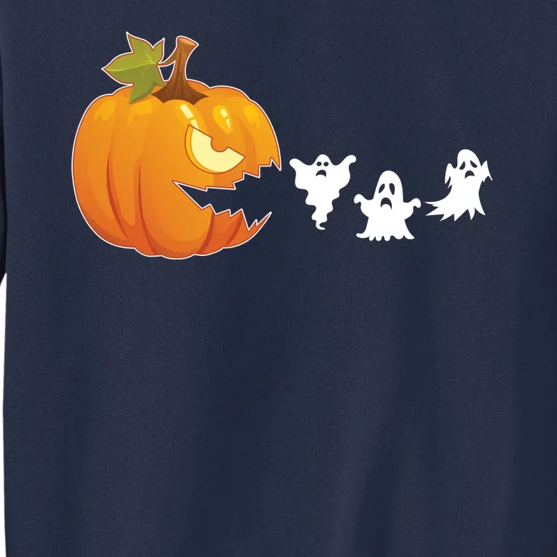 Funny Halloween Pac Man Pumpkin Ghost Sweatshirt