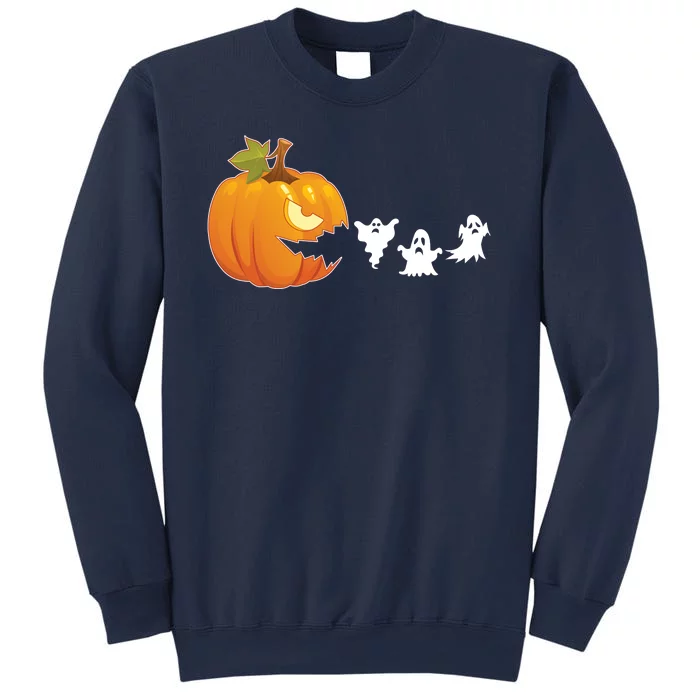 Funny Halloween Pac Man Pumpkin Ghost Sweatshirt