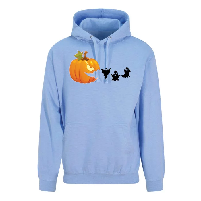 Funny Halloween Pac Man Pumpkin Ghost Unisex Surf Hoodie