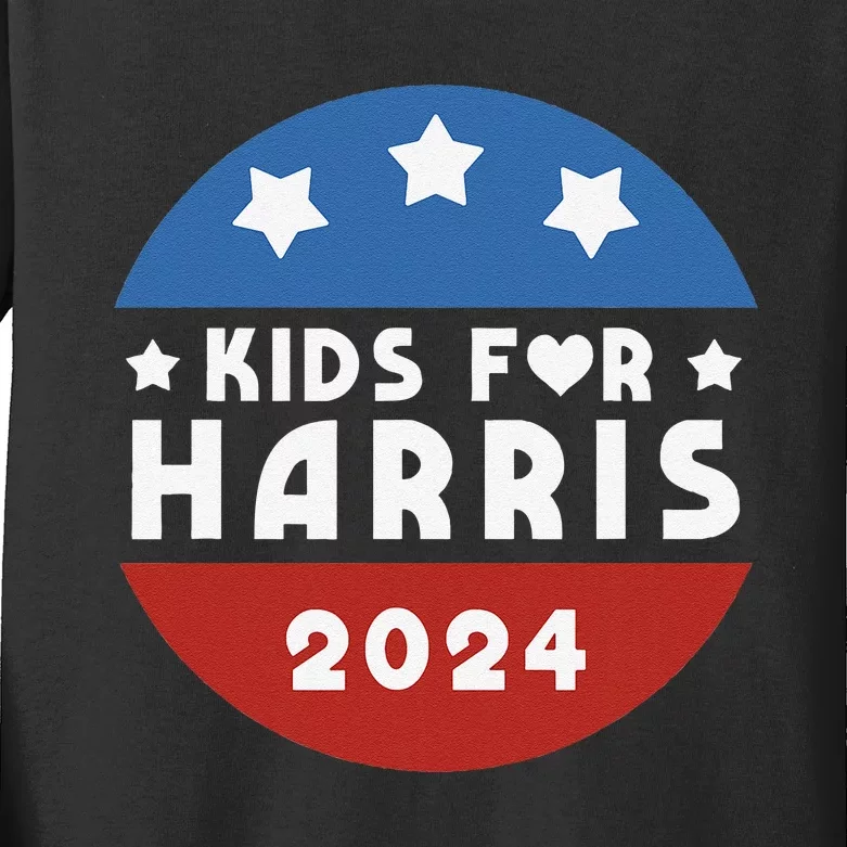 For Harris President Love Kamala Harris Kids Long Sleeve Shirt