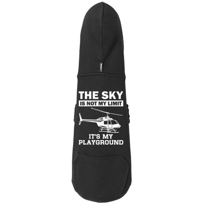 Funny Helicopter Pilot Gift For  Chopper Lovers Doggie 3-End Fleece Hoodie