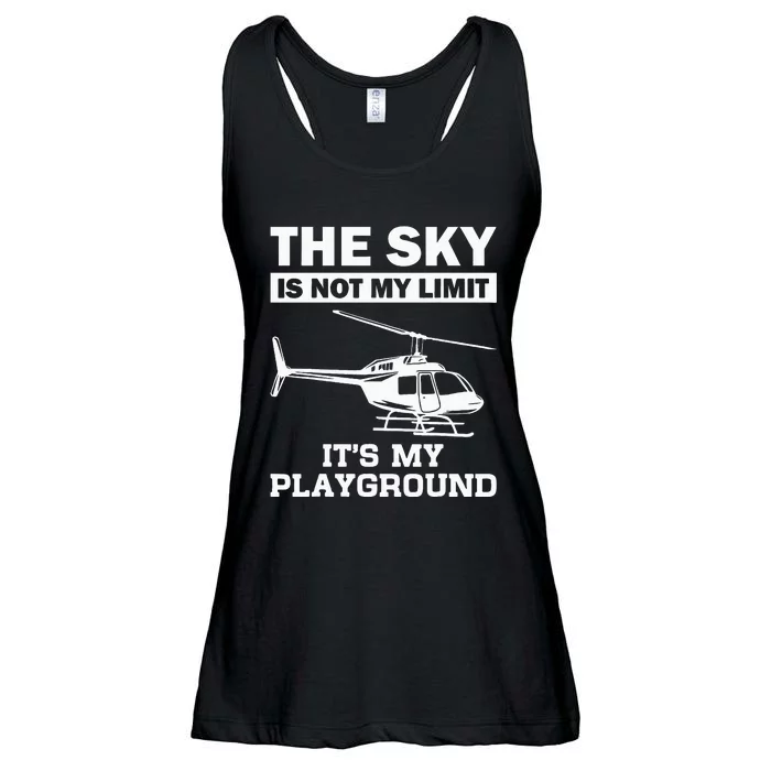 Funny Helicopter Pilot Gift For  Chopper Lovers Ladies Essential Flowy Tank