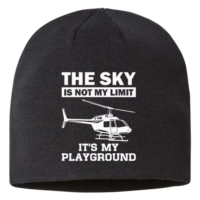 Funny Helicopter Pilot Gift For  Chopper Lovers 8 1/2in Sustainable Knit Beanie