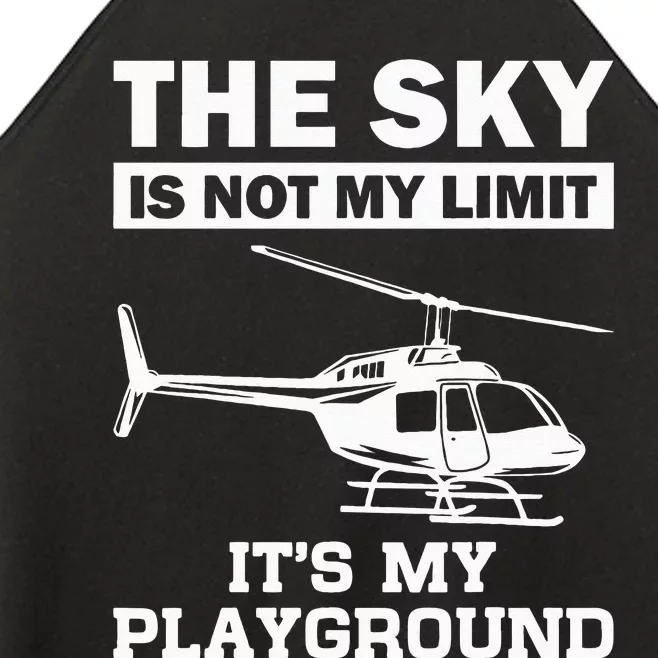 Funny Helicopter Pilot Gift For  Chopper Lovers Women’s Perfect Tri Rocker Tank