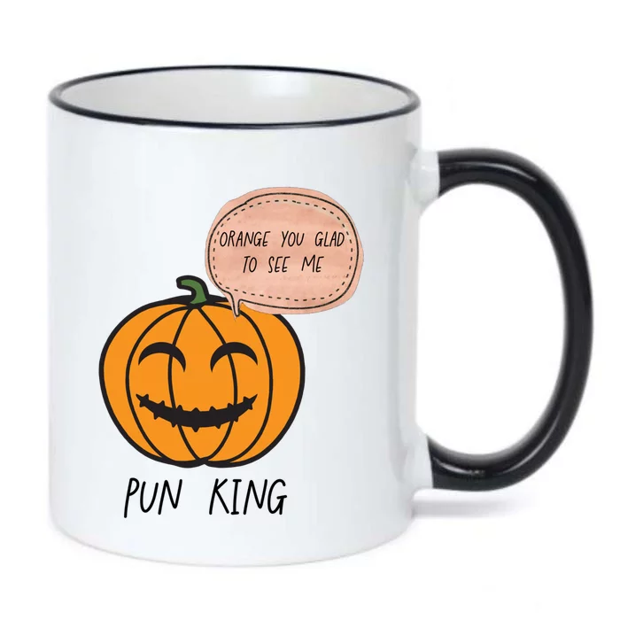 Funny Halloween Pumpkin Pun Joke Dad Joke Pun King Orange Gift Black Color Changing Mug