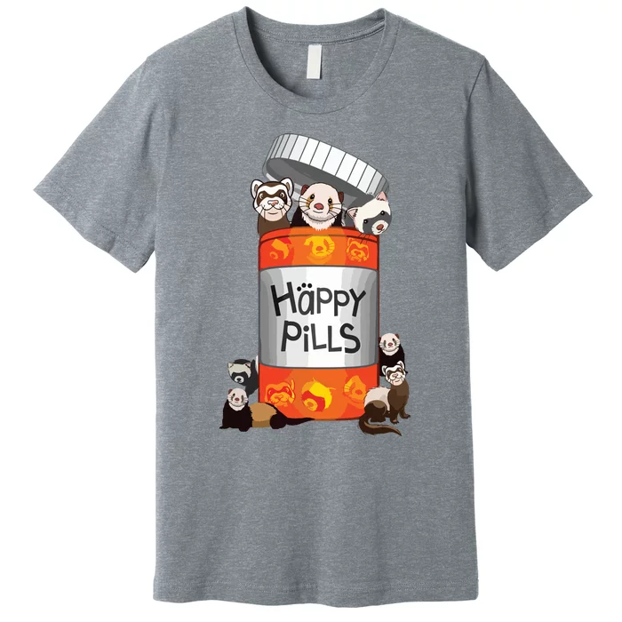 Ferret Happy Pills Premium T-Shirt