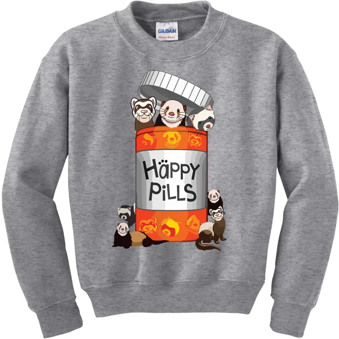 Ferret Happy Pills Kids Sweatshirt