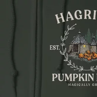 Fall Hagrids Pumpkin Farm Patch Autumn Pumpkin Garden Full Zip Hoodie