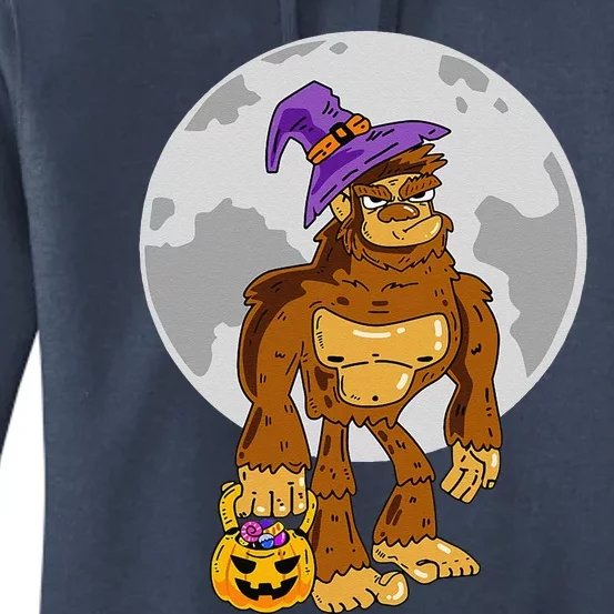 Funny Halloween Pumpkin Bigfoot Costume Gift Women's Pullover Hoodie