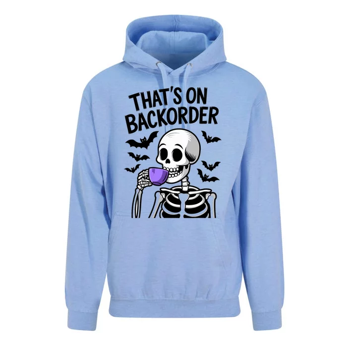 Funny Halloween Pharmacy Tech Skeleton ThatS Backorder Unisex Surf Hoodie