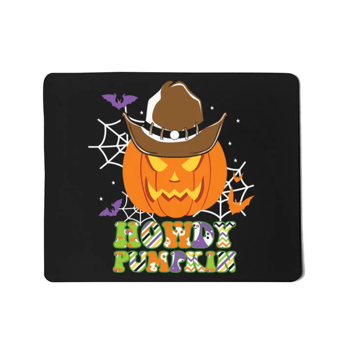 Funny Howdy Pumpkin Vintage Halloween Gift Mousepad