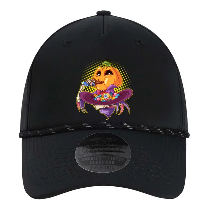 Funny Halloween Pumpkin Head Eating Candy Performance The Dyno Cap