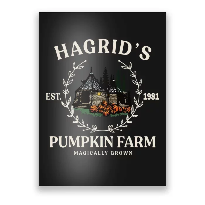 Fall HagridS Pumpkin Farm Patch Autumn Pumpkin Garden Poster