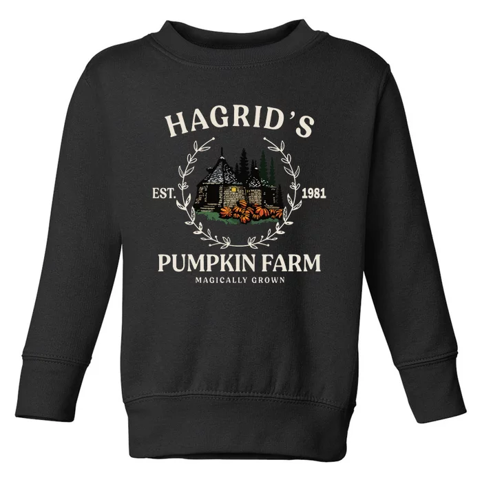 Fall HagridS Pumpkin Farm Patch Autumn Pumpkin Garden Toddler Sweatshirt