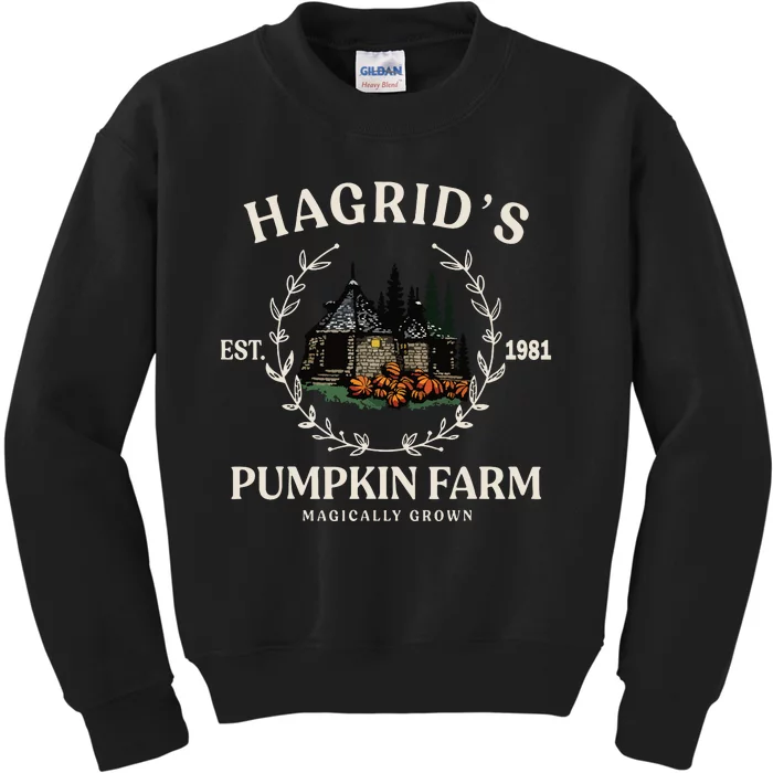 Fall HagridS Pumpkin Farm Patch Autumn Pumpkin Garden Kids Sweatshirt