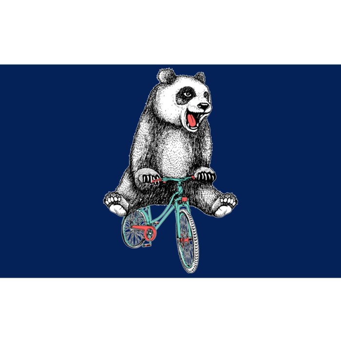 Funny Happy Panda On Bike Bicycle Bumper Sticker