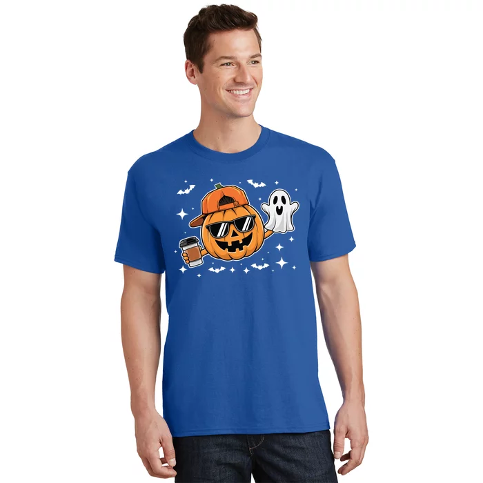 Funny Halloween Pumpkin Ghost Ing Coffee Gift T-Shirt