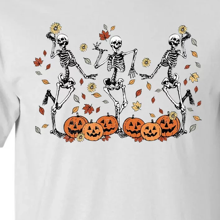 Funny Halloween Pumpkin Dancing Skeleton Costume Tall T-Shirt