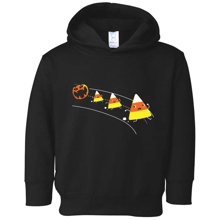 Funny Halloween Pumpkin Eating Candy Corn Toddler Hoodie