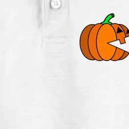 Funny Halloween Pumpkin Eating Ghost Gamer Dry Zone Grid Performance Polo