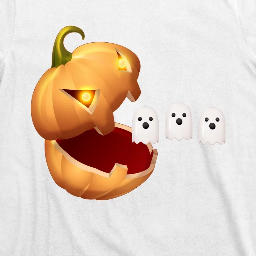 Funny Halloween Pumpkin Eating Ghost T-Shirt