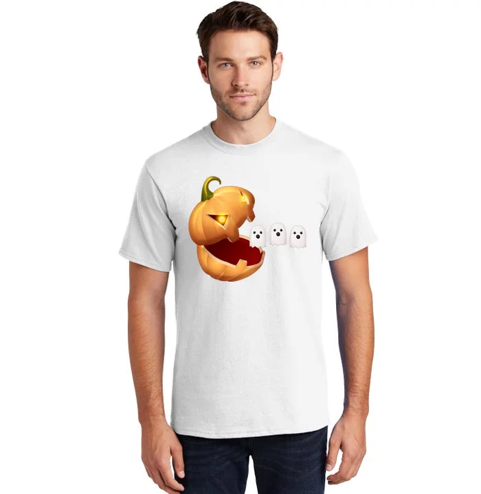 Funny Halloween Pumpkin Eating Ghost Tall T-Shirt