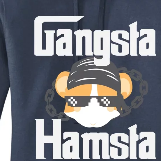 Funny Hamster Pet Gift Gangsta Hamsta Hamsters Cool Gift Women's Pullover Hoodie