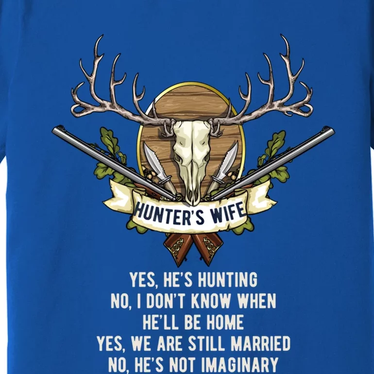 Funny Husband Partner Gone Awol Hunting Poem Hunt Wife Gift Premium T-Shirt