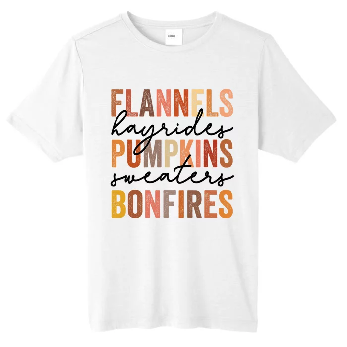 Flannels Hayrides Pumpkins Vintage Sweaters Bonfires Autumn ChromaSoft Performance T-Shirt