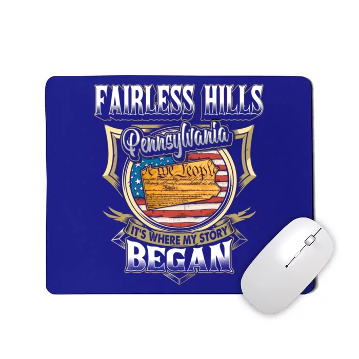 Fairless Hills Pennsylvania Usa Flag 4th Of July Funny Gift Mousepad