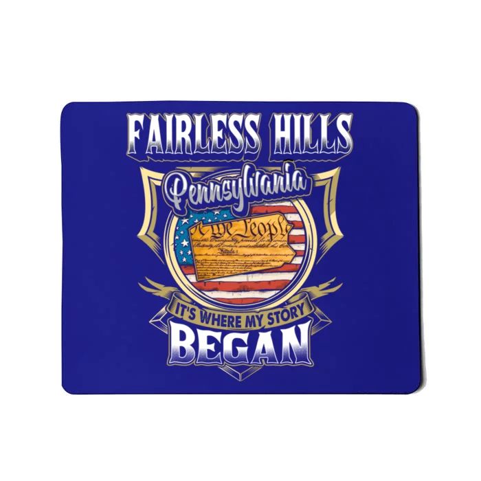 Fairless Hills Pennsylvania Usa Flag 4th Of July Funny Gift Mousepad