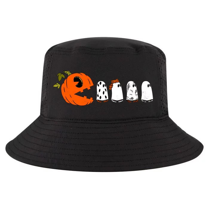 Funny Halloween Pumpkin Ghosts Retro Gamer Cool Comfort Performance Bucket Hat