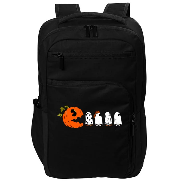 Funny Halloween Pumpkin Ghosts Retro Gamer Impact Tech Backpack