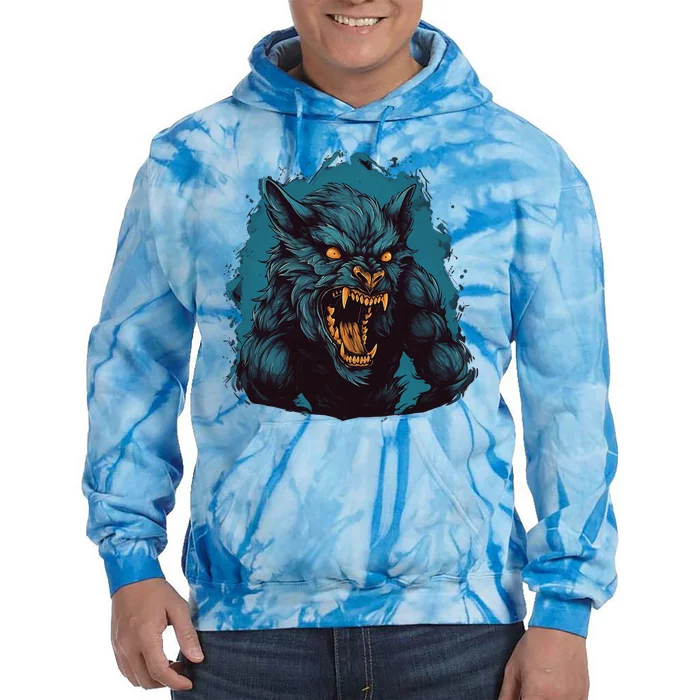 Funny Halloween Party With This Cool Werewolf Costume Tie Dye Hoodie