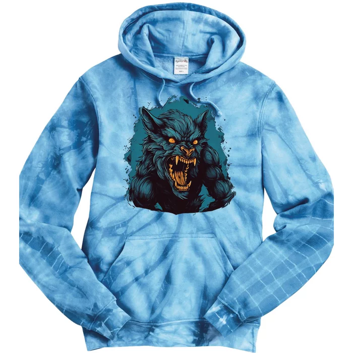 Funny Halloween Party With This Cool Werewolf Costume Tie Dye Hoodie