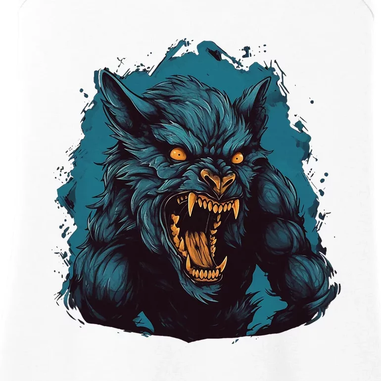 Funny Halloween Party With This Cool Werewolf Costume Ladies Essential Tank