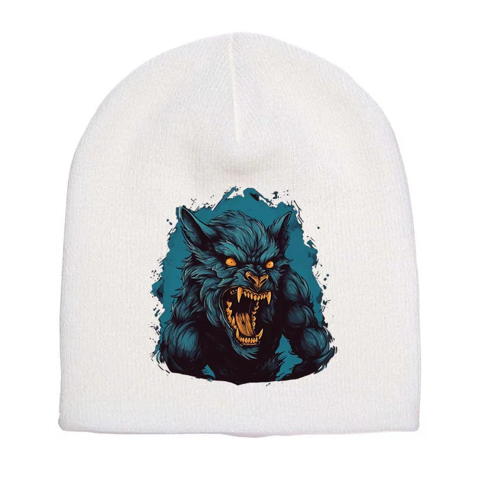 Funny Halloween Party With This Cool Werewolf Costume Short Acrylic Beanie