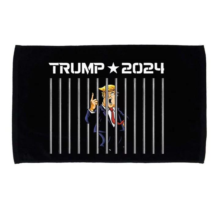 Funny Humorous Political President Donald Trump In Jail 2024 Microfiber Hand Towel