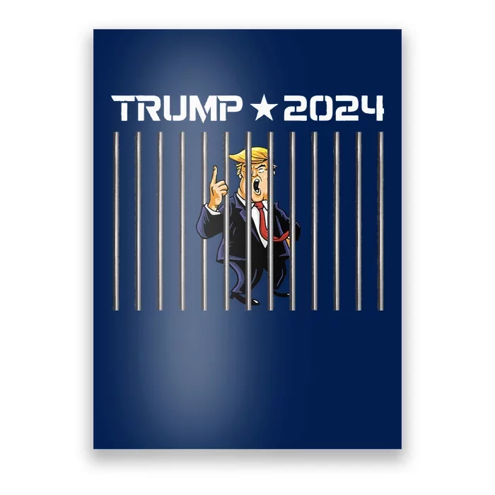 Funny Humorous Political President Donald Trump In Jail 2024 Poster