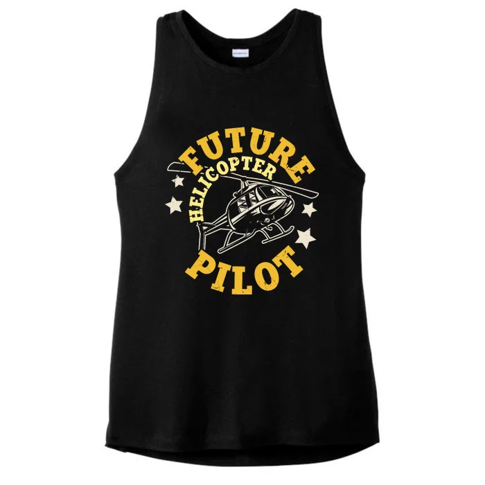 Future Helicopter Pilot Ladies Tri-Blend Wicking Tank