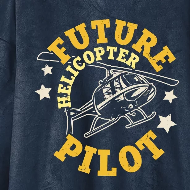 Future Helicopter Pilot Hooded Wearable Blanket