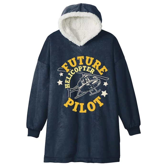 Future Helicopter Pilot Hooded Wearable Blanket