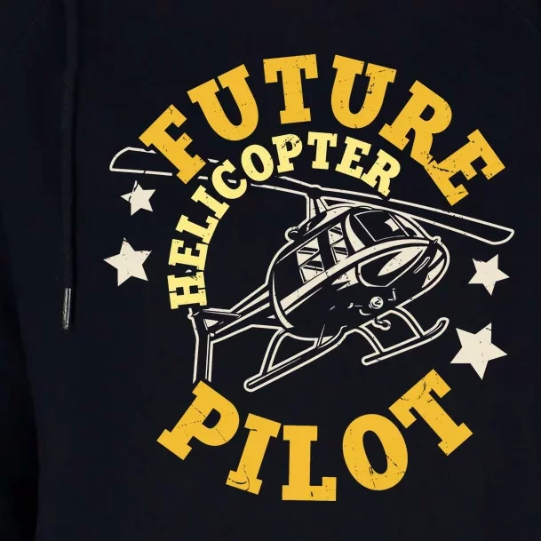 Future Helicopter Pilot Womens Funnel Neck Pullover Hood